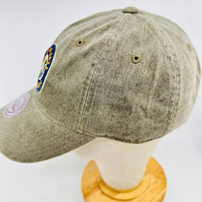 Mitchell & Ness NBA Utah Jazz Blast Dad Hat Adjustable Washed Beige Mens OS