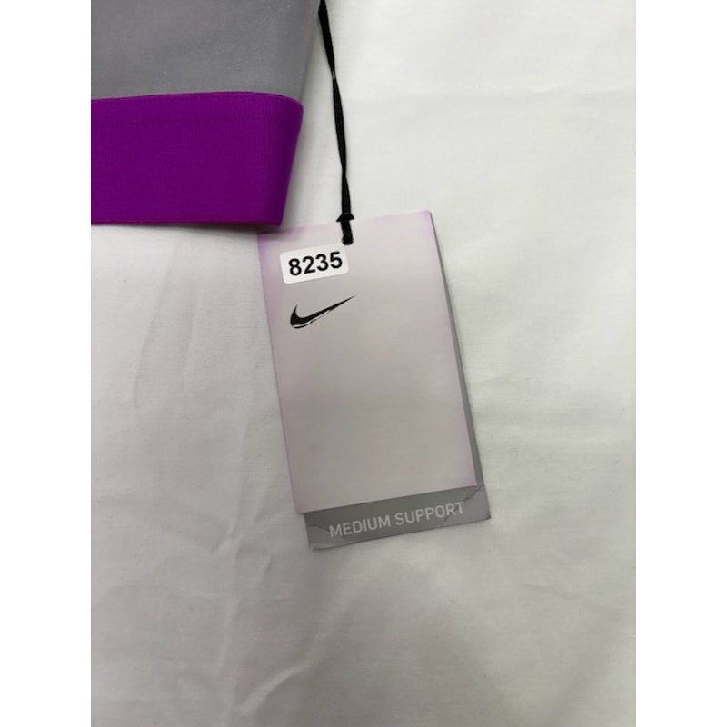 Nike Swoosh City Ready Sports Bra Medium Support Purple/Gray Womens Size M