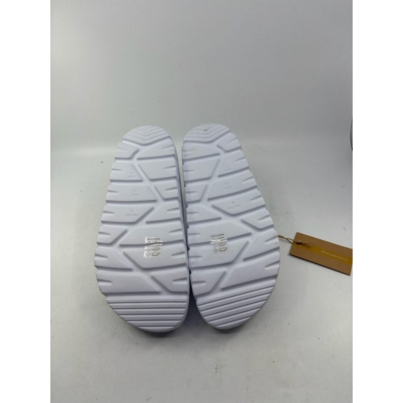 FUNKYMONKEY Comfort Slides Double Buckle EVA Flat Sandals White Womens Sz 7