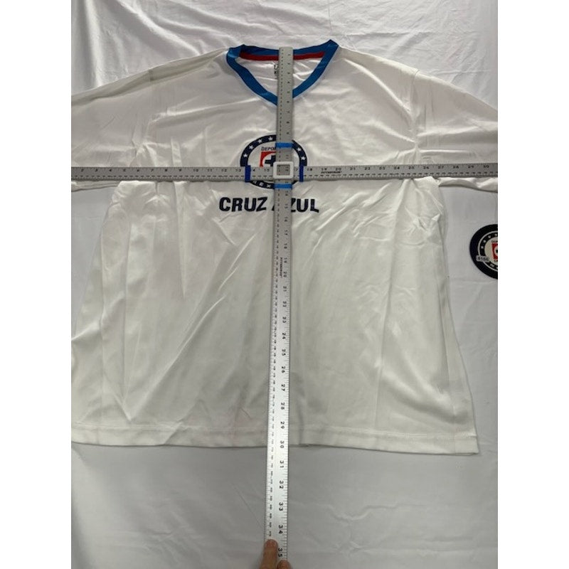 RX Cruz Azul Mexico Official Soccer Fan Jersey V-Neck White/Blue Mens Sz XL
