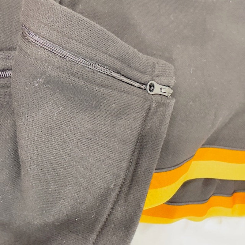 Lacoste Live Soul Train Track Pants Ankle Zip Side Panel Stripe Black Unisex L