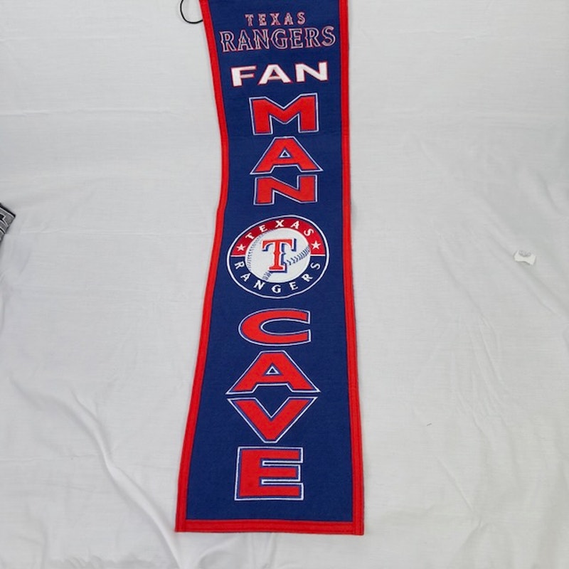 Winning Streak Sports Texas Rangers Banner Wool Fan Man Cave Blue Red 8x32