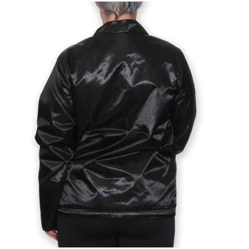 Mitchell & Ness Portland Blazers Doodle Coaches Jacket Snap Satin Black Size L