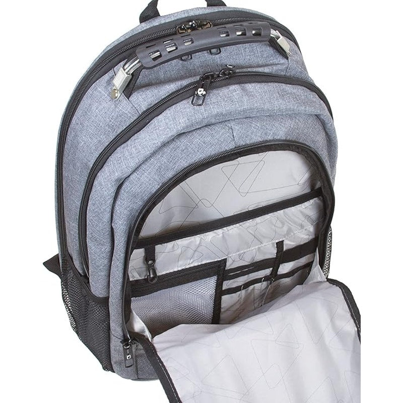 Dejuno Commuter Backpack Checkpoint-Friendly 15.6 Laptop Pocket Heather Grey