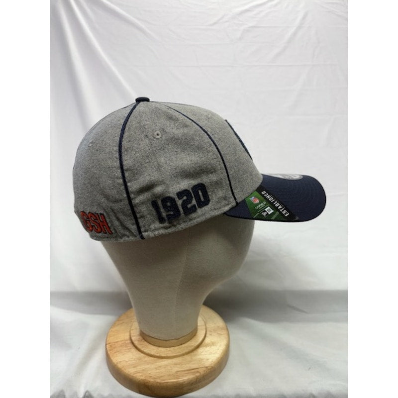 New Era 39THIRTY Chicago Bears 100th NFL Flex Hat Ligh Gray Mens Size M-L