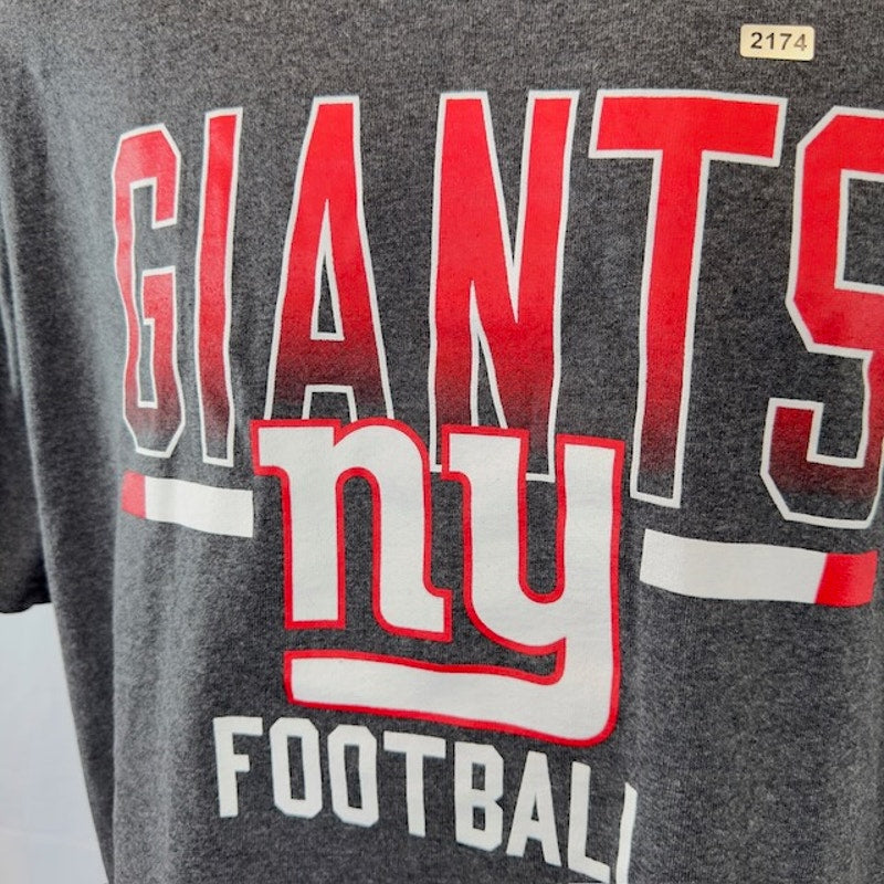 Junk Food New York Giants T-Shirt Short Sleeve Crewneck NFL Gray Mens Size XL