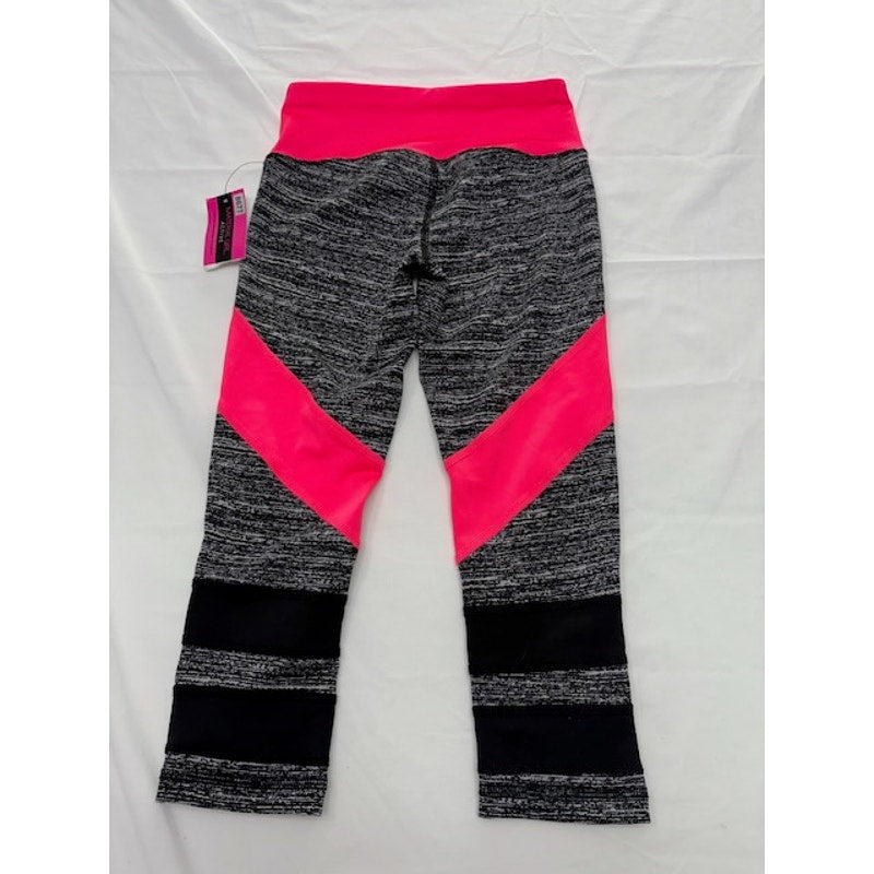 Material Girl Active Crop Leggings Colorblock Gray Pink Womens Size XXS