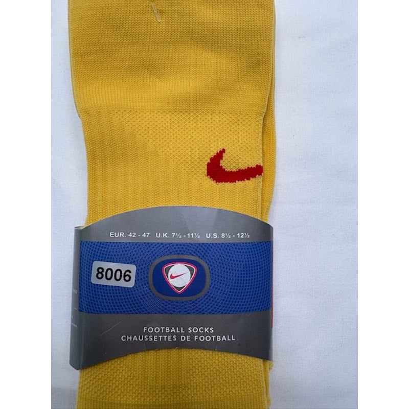 Nike Football Socks Knee High Length Yellow/Red Adult Unisex Size 8.5-12.5