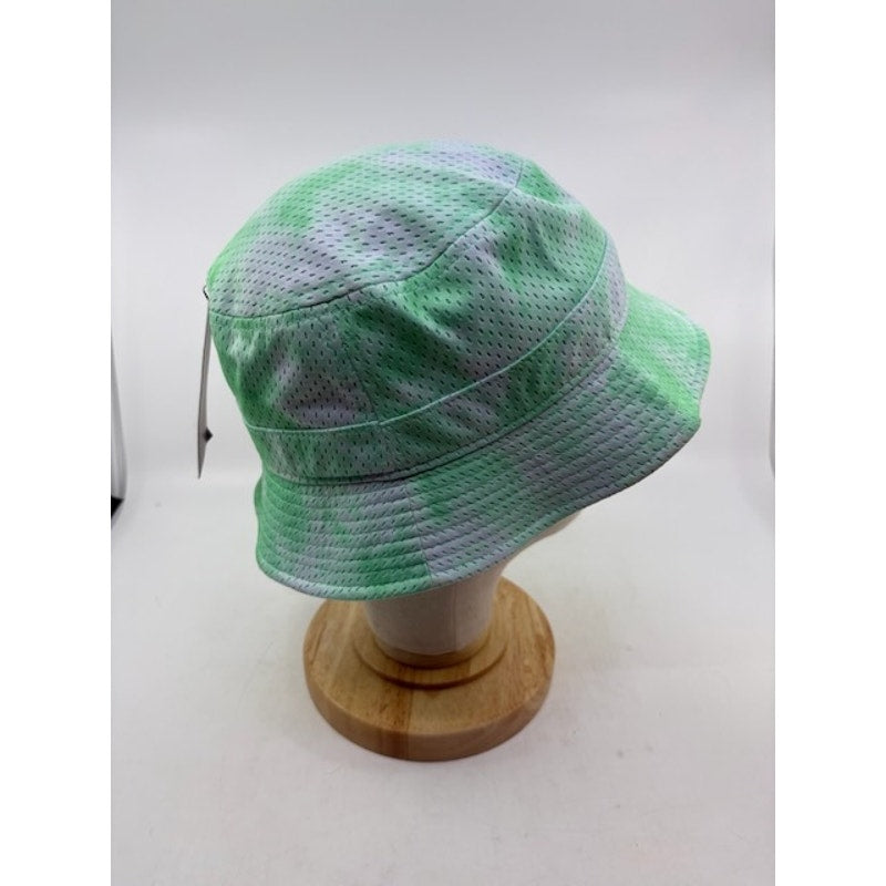 Nike Tie Dye Mesh Bucket Hat Dri-FIT Lightweight Green White Womens Sz L/XL