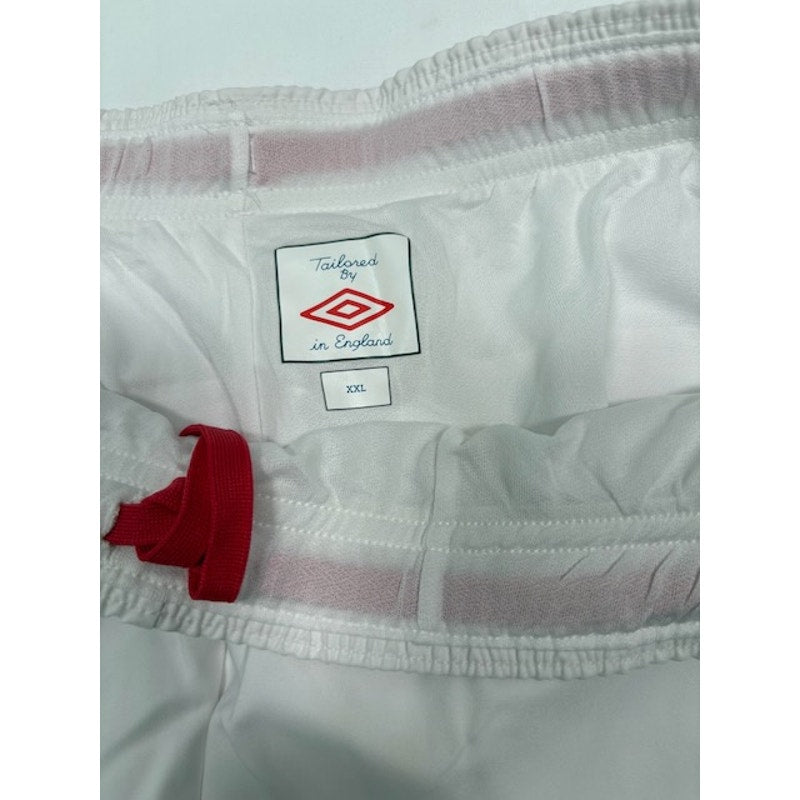 Tailored By Umbro In England Away Football Shorts White/Red Mens Size XXL