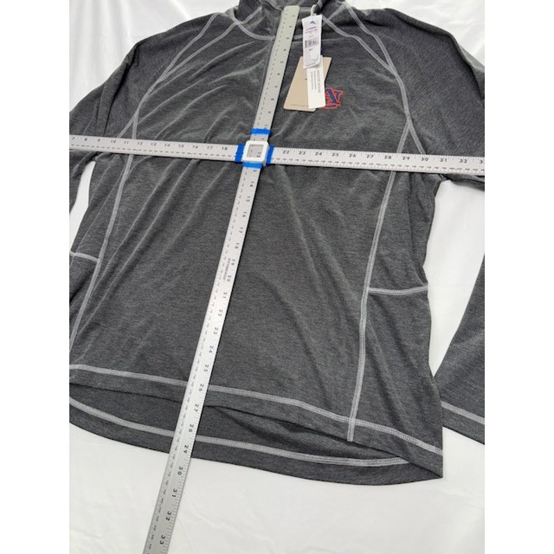 Tommy Bahama Firewall Half-Zip Sweatshirt Auburn Tigers Logo Gray Mens Sz L