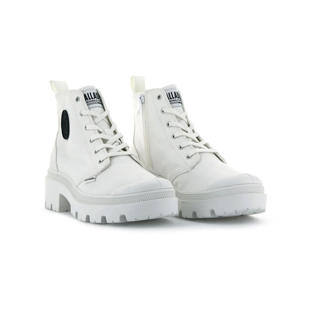 Palladium Pallabase Twill Ankle Boots 96907-116-M Star White Womens Size 10