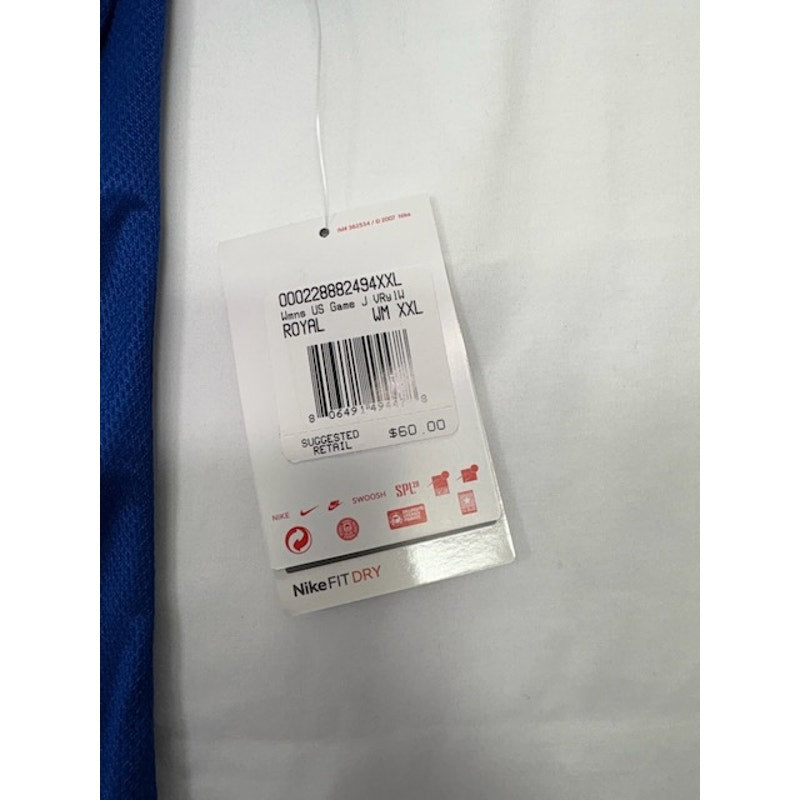 Nike FitDry Soccer Jersey Shirt Short Sleeve V-Neck Blue/White Womens Sz XXL