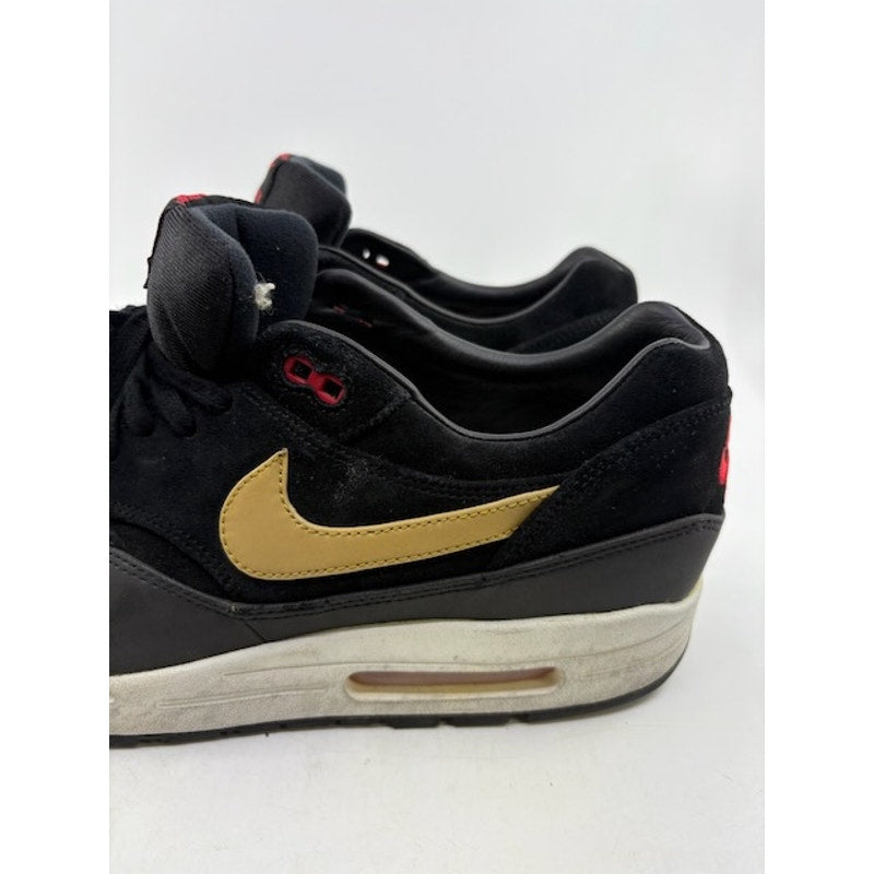 Nike Air Max 1 Sneaker Lace-Up Shoes 512033-076 Gold Hyper Red Mens Size 12