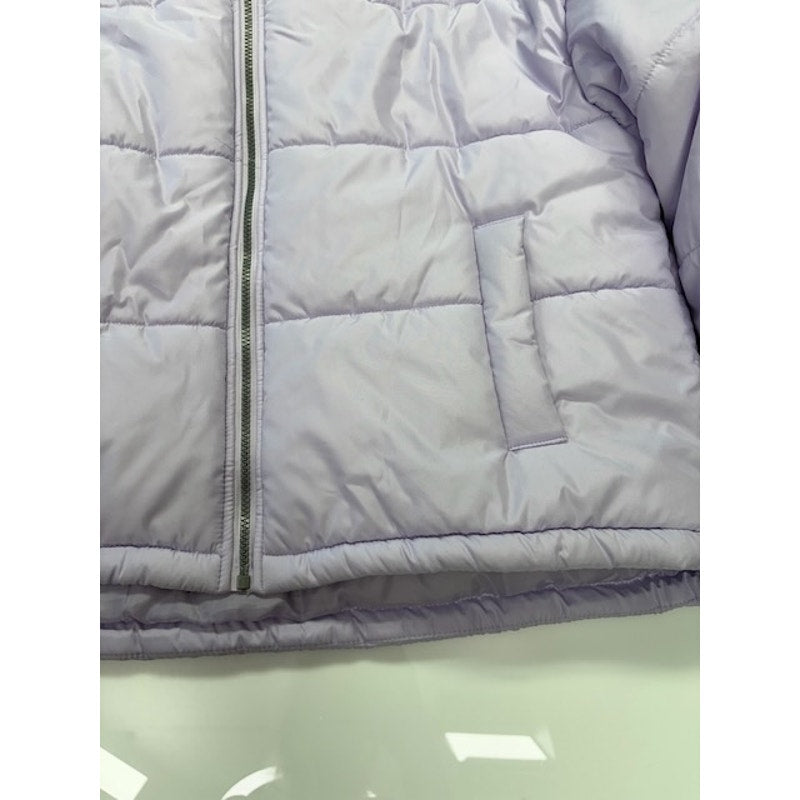 Celebrity Pink Cropped Puffer Coat Front Zipper Lined Purple Womens Size L