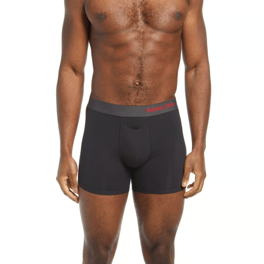 Tommy John Cotton Performance Trunks Underwear Red Stripe Black Mens Small