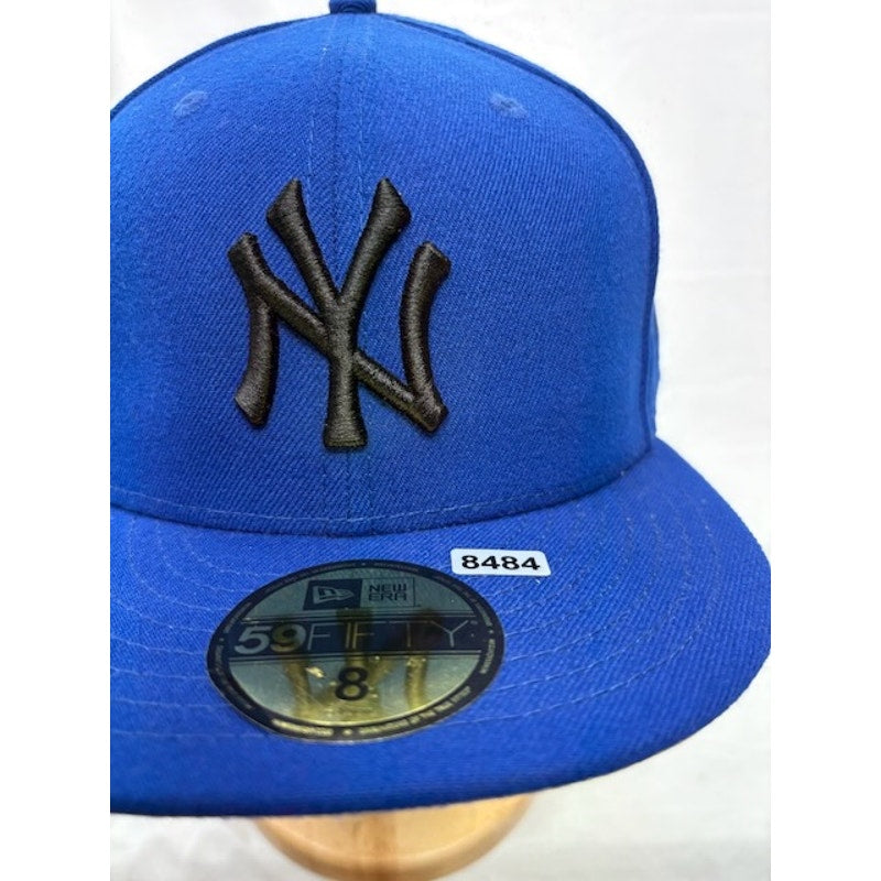 New Era 59FIFTY New York Yankees Fitted Cap Black Logo Blue Mens OSFM