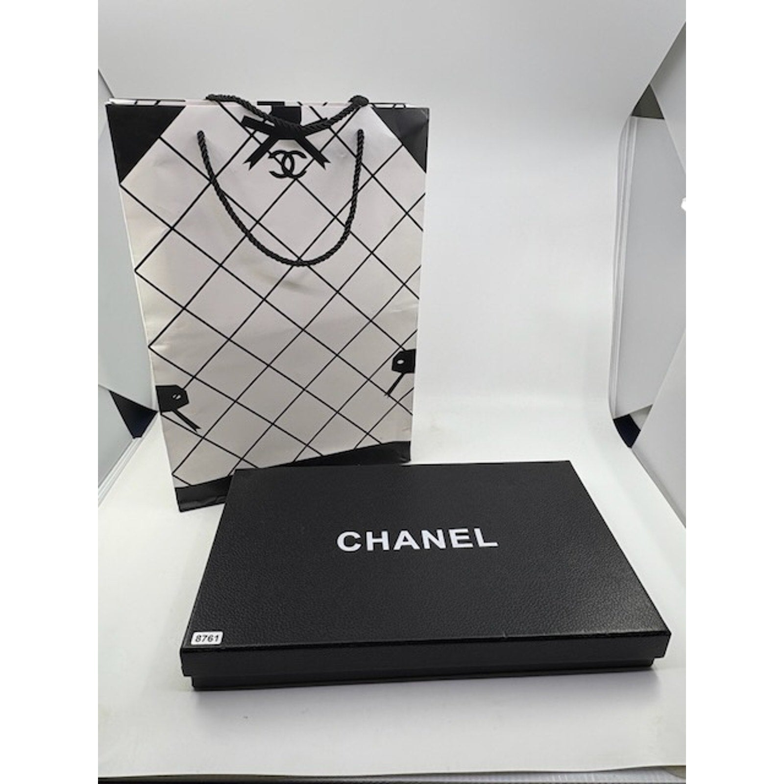 Chanel Scarf Metallic Check Wool Acrylic Blend Wrap Shawl Burgundy Red OS
