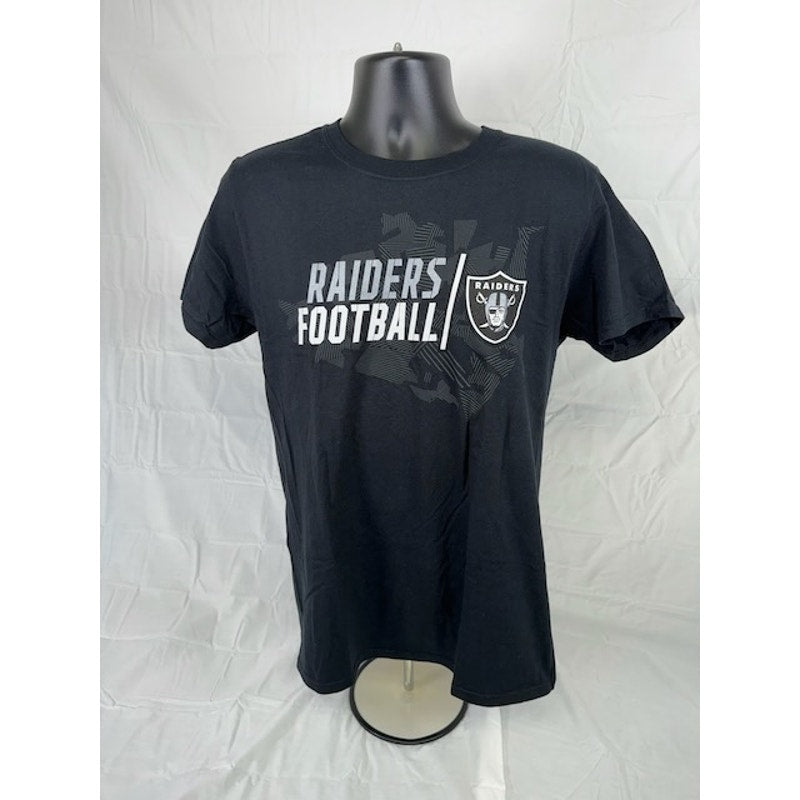 Majestic Fanatics Oakland Raiders NFL Geo Drift Cotton T-Shirt Black Mens Size M