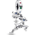 Christmas Reindeer Dangle Charm Pendant 925 Sterling Silver