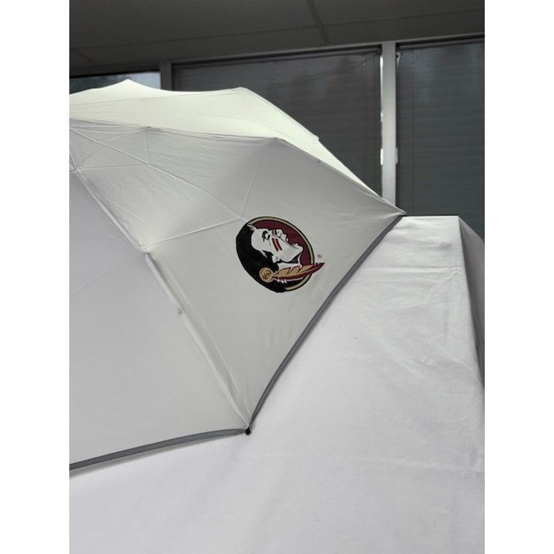 WeatherMan Florida State Seminoles Compact Umbrella NCAA Windproof White