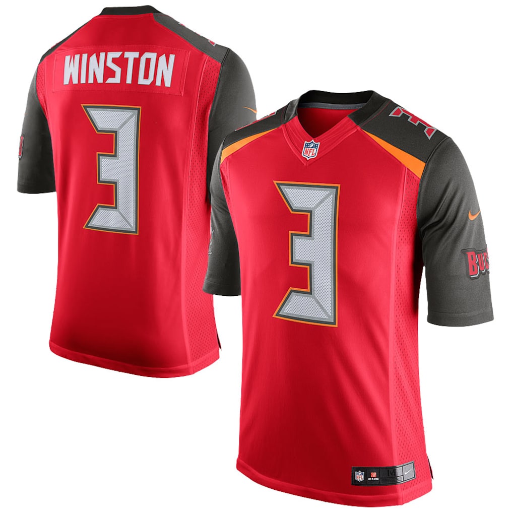 Nike Jameis Winston #3 Tampa Bay Buccaneers Game Jersey Youth Red Size L