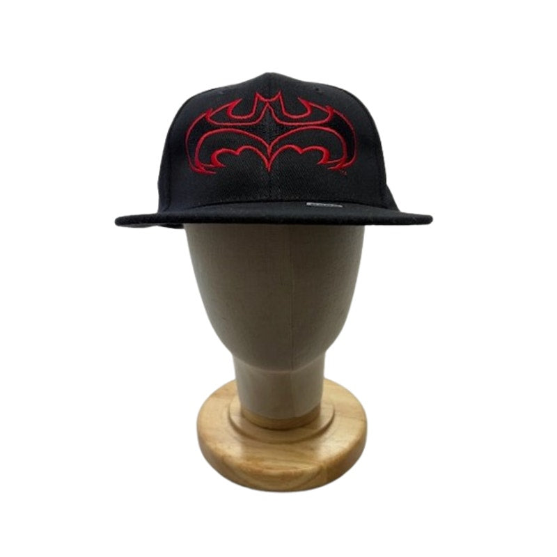 NISSIN 1996 Batman & Robin Snapback Cap Logo DC Comics Hat Black Red Mens OSFA
