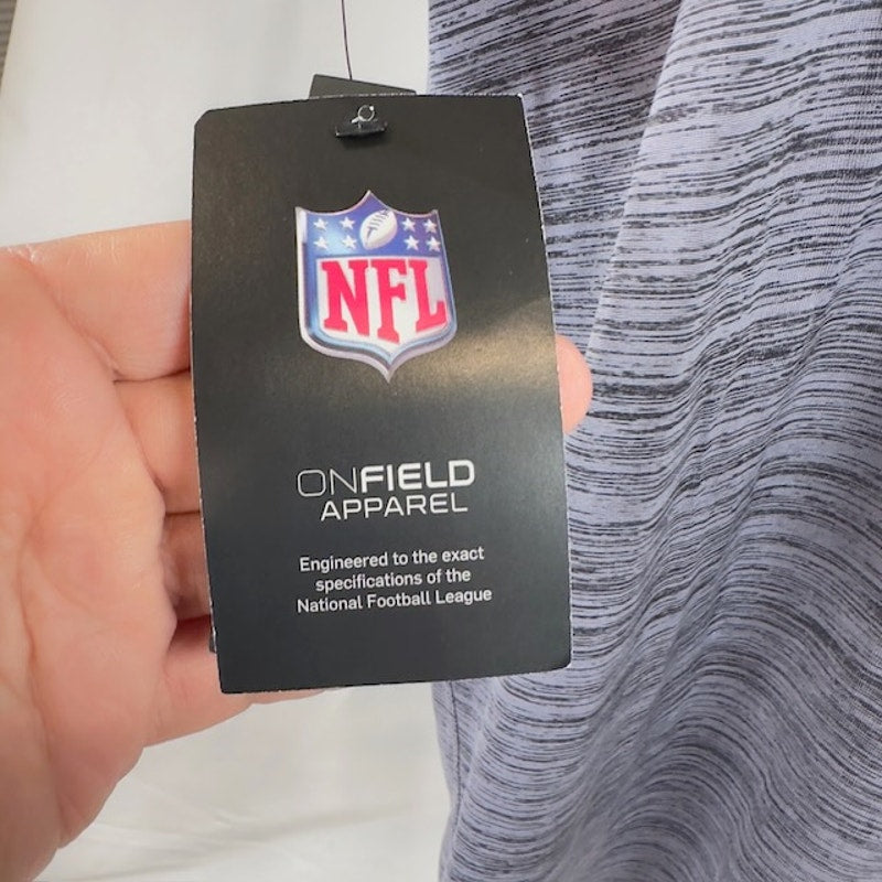 Nike Dri-Fit NFL Raiders Sideline 2020 Velocity Performance Tee Gray Mens Size M