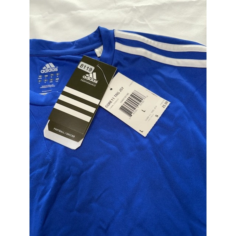 Adidas Core 11 Training Soccer Jersey Unisex Cobalt/White Stripes Size L