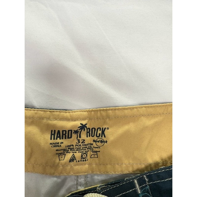 Hard Rock Hibiscus Grit Boardshorts Swim Trunks Multicolor Mens Size 32