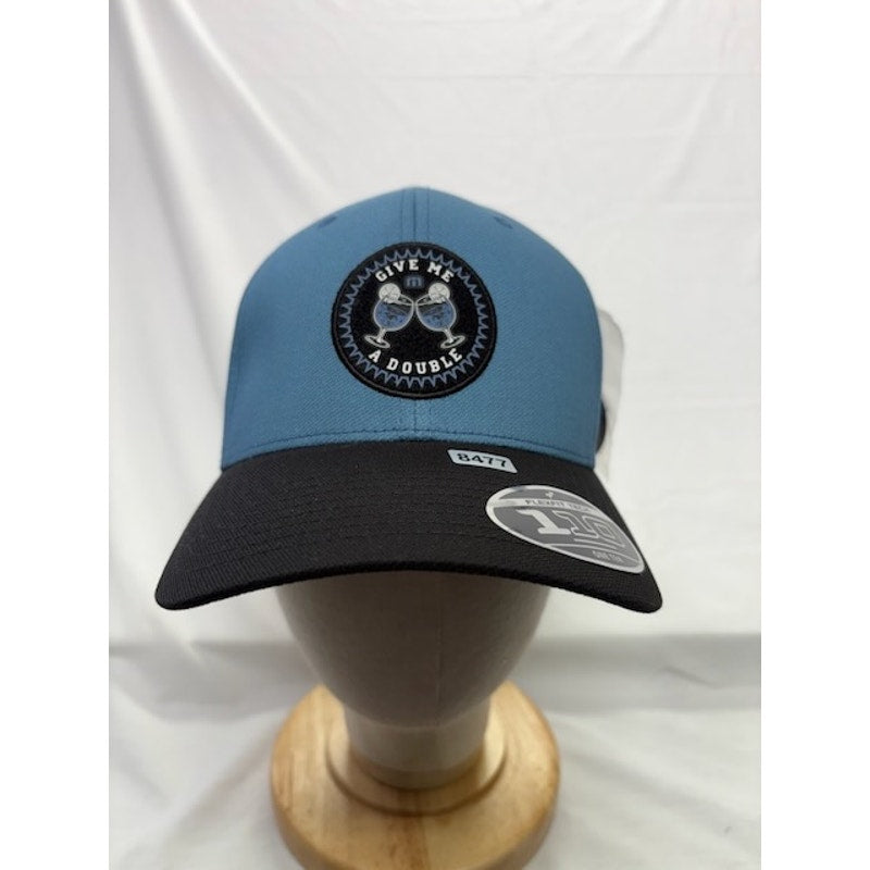 Melin Double Drink Flexfit 110 Snapback Hat Blue Black Logo Unisex OSFM