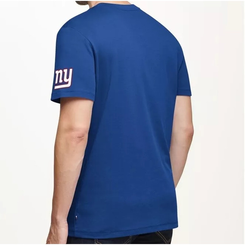 Tommy Hilfiger NY Giants Graphic T-Shirt Short Sleeve Blue Mens Size XL