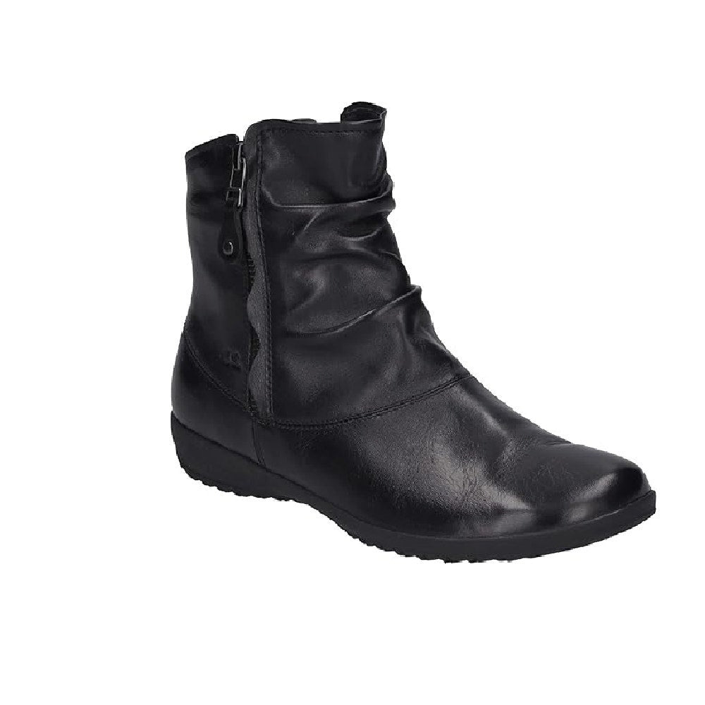 Josef Seibel Naly 24 Ankle Boots Leather Side Zipper Black Womens Size 36