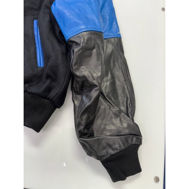 Genesis HBO Sports World Championship Boxing Leather Jacket Black/Blue Mens XL