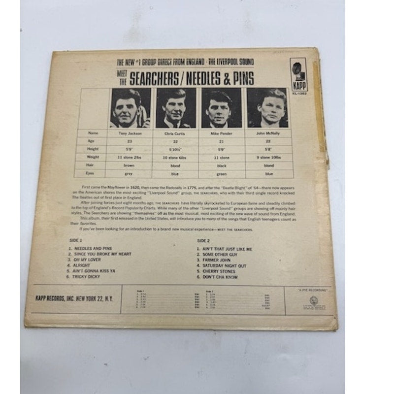 The Searchers – Meet The Searchers / Needles & Pins Vinyl Record Album