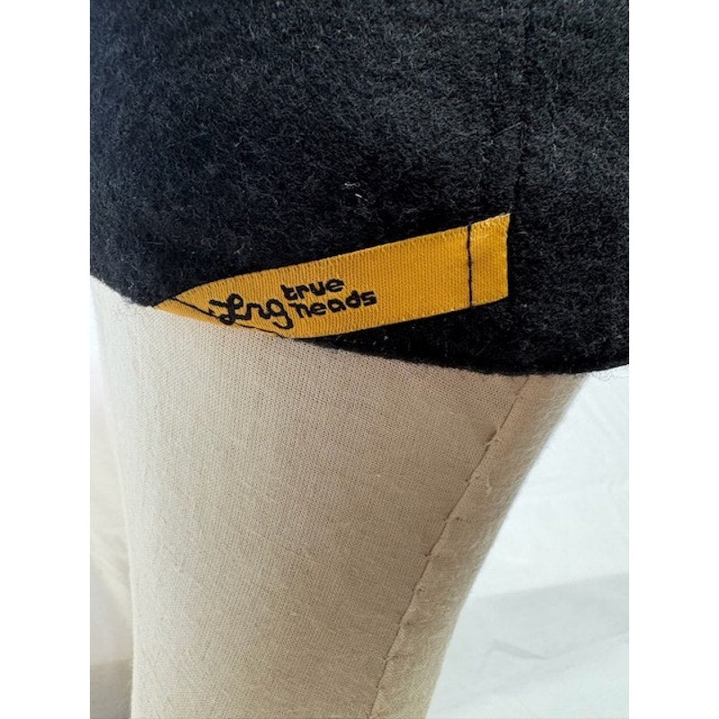 LRG True Heads Wool Fitted Hat Lion Logo Cap Streetwear Black Adult Size M
