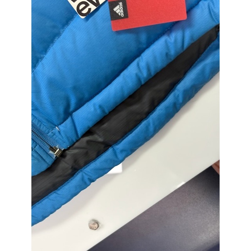Adidas Climaheat 700+ Down Hooded Puffer Jacket Coat Blue Womens Size 46/48 UK