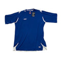 Umbro Soccer Jersey Shirt Short Sleeve V-Neck Royal Blue/White Mens Size M