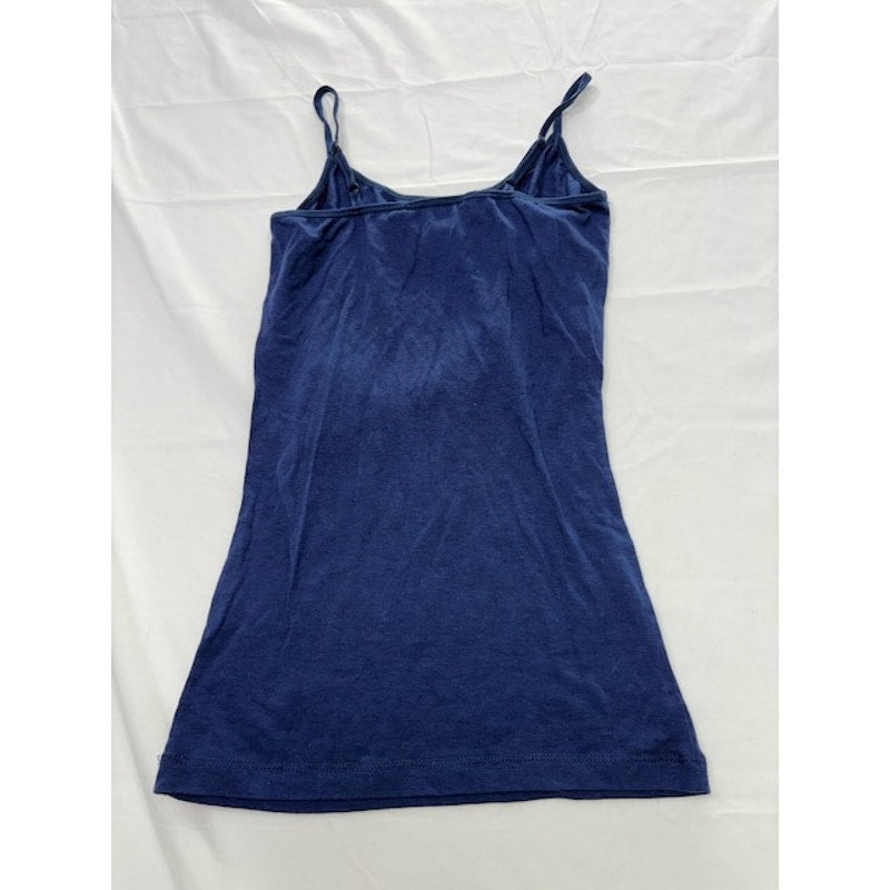 Planet Gold Scoop‑Neck Basic Tank Top Adjustable Strap Blue Depth Womens S