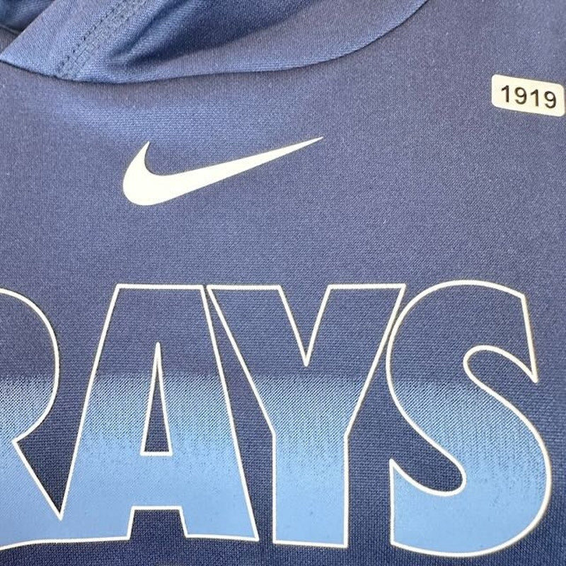 Nike MLB Tampa Bay Rays Authentic Collection Pullover Hoodie Navy Womens Size S