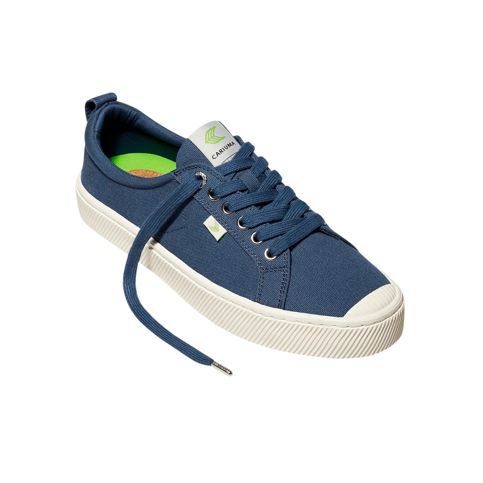 Cariuma Oca Low Top Lace Up Canvas Sneakers Shoes Shadow Blue Unisex W7.5 M6