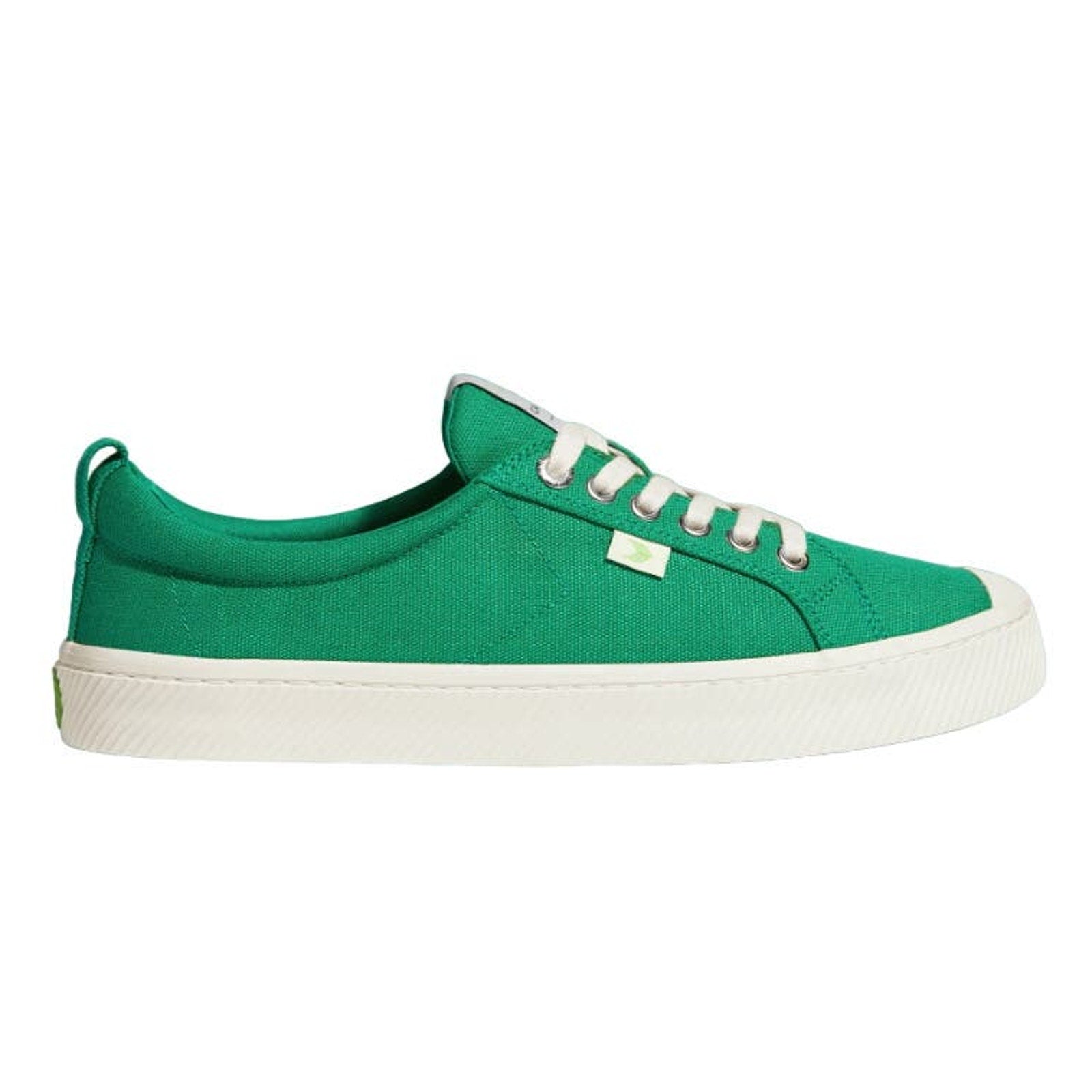 Cariuma Oca Low Canvas Sneaker Shoes Lace-Up Round Toe Green Mens Size 8.5/10