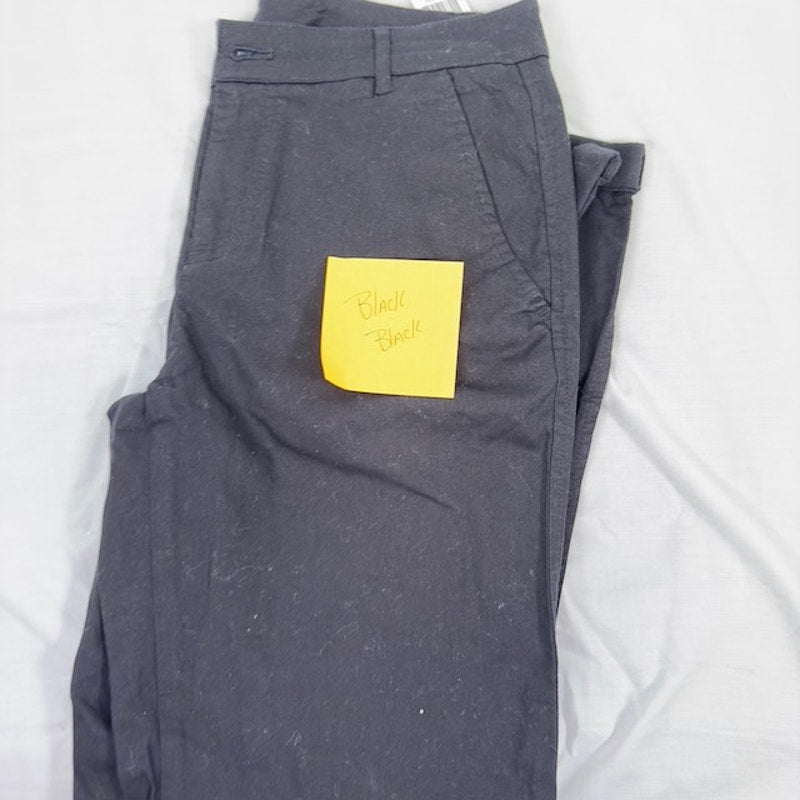 Pendleton Straight Leg Chino Pants Flat Front Cuffed Hem Black Womens 2