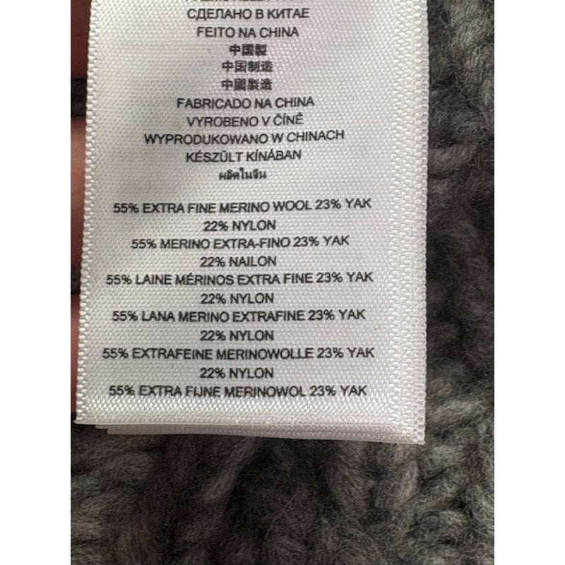 Michael Kors Shrinking Cable-Knit Wool-Blend Sweater Ash Melange Mens Sz XL