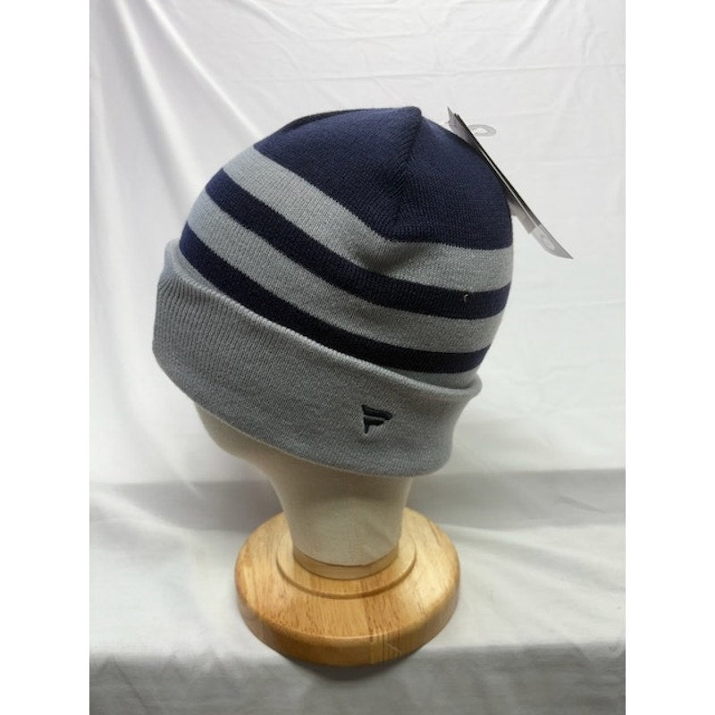 Fanatics Atlanta Braves Knit Beanie Hat Acrylic Striped Gray Navy OSFA MLB