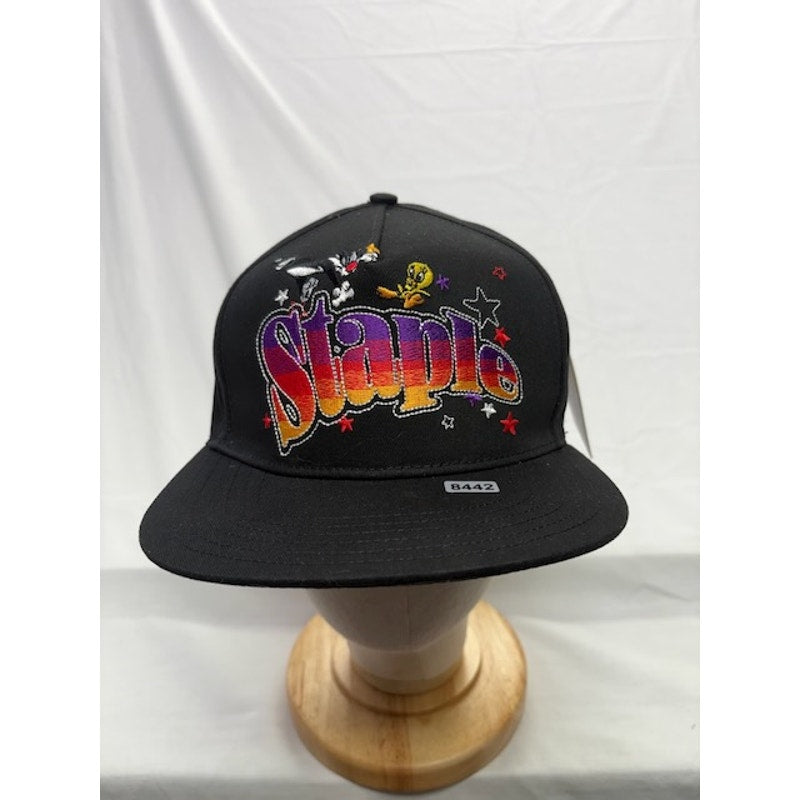 Looney Tunes Baseball Cap Snapback Space Jam Style Black Unisex One Size