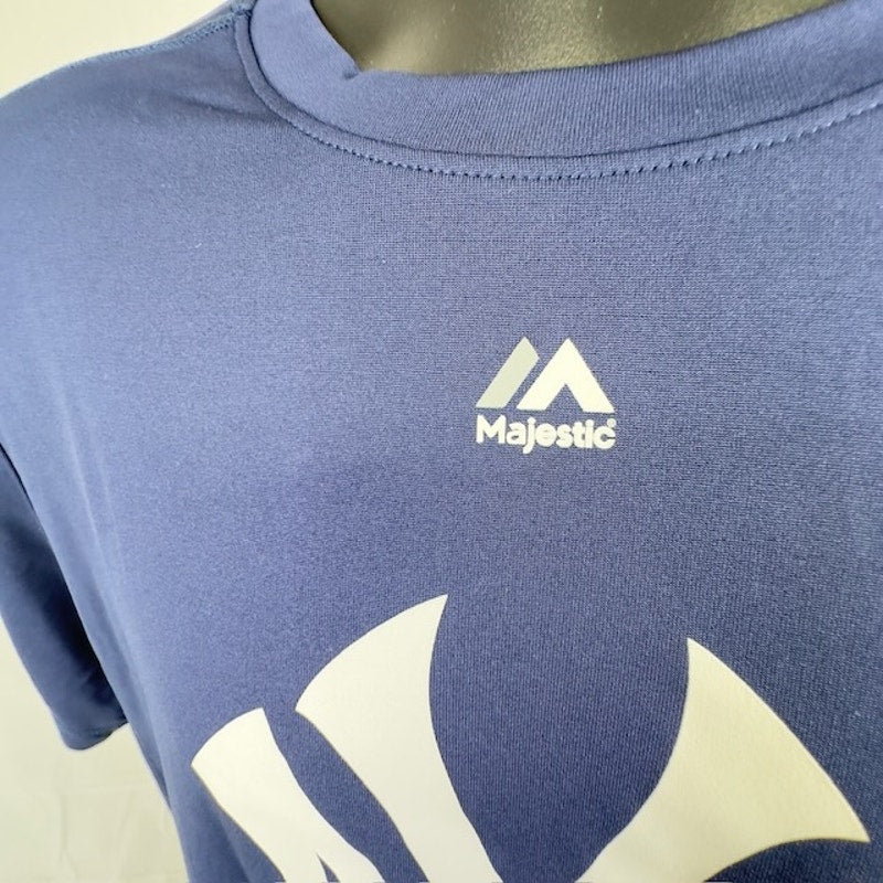 Majestic New York Yankees Team Primary Logo T-Shirt Evolution Tee Navy M