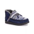 Muk Luks Ziggy Wilshire Winter Booties Slip-On Navy White Womens Size 10