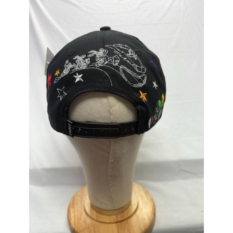 Looney Tunes Baseball Cap Snapback Space Jam Style Black Unisex One Size