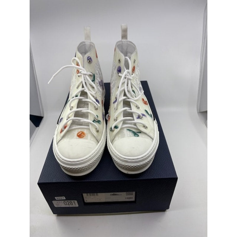 Dior B23 High x Kenny Scharf B23 High Top Sneaker Quartz Oblique Multi EU 46